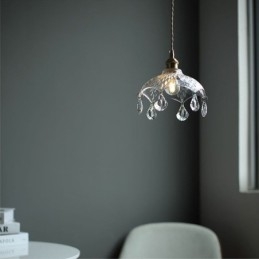 Moderne minimalistische glazen hanglamp, enkele hanglamp