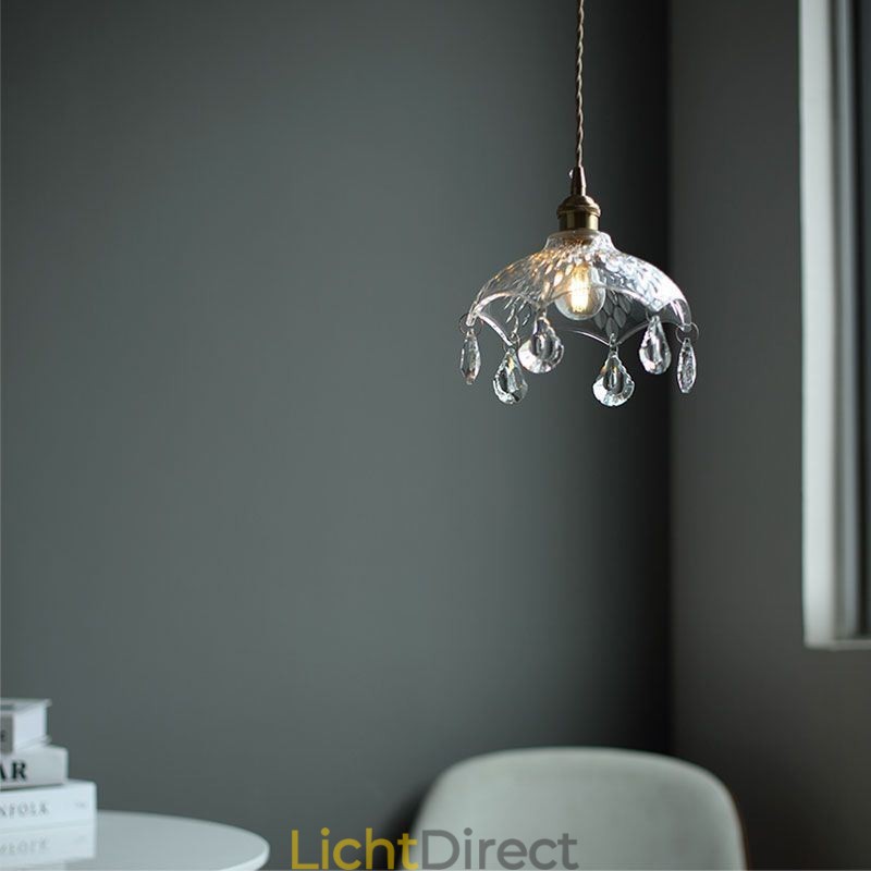 Moderne minimalistische glazen hanglamp, enkele hanglamp