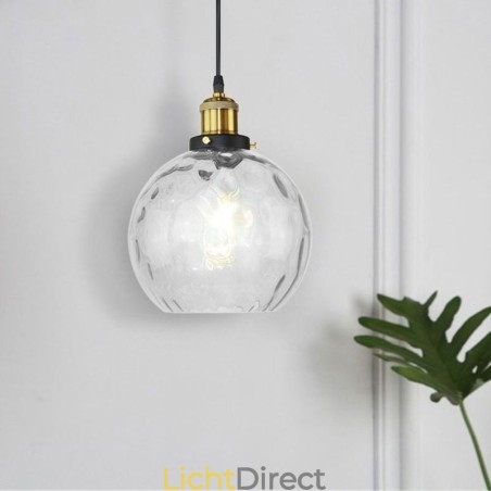 Moderne glazen hanglamp ronde waterpatroon glazen hanglamp