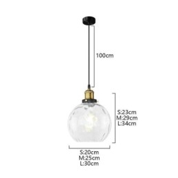 Moderne glazen hanglamp ronde waterpatroon glazen hanglamp