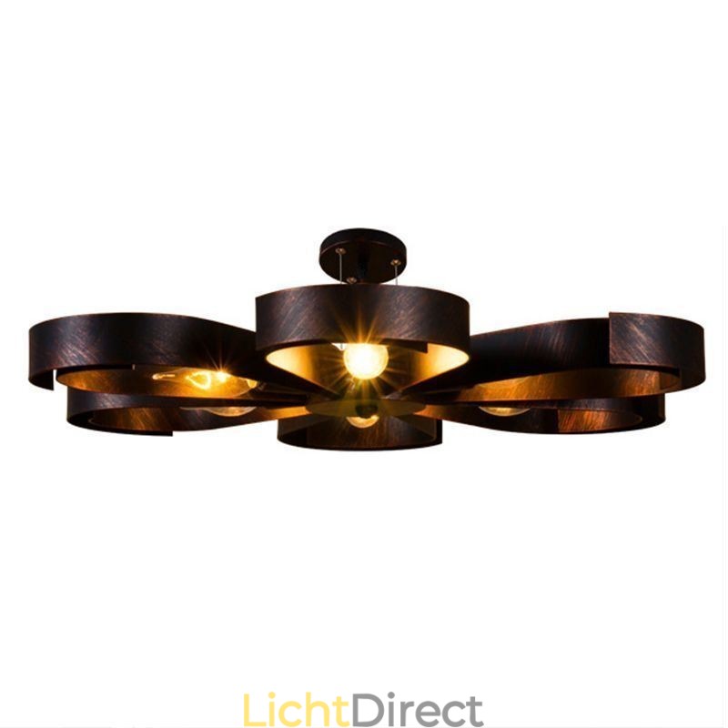 Moderne vintage plafondlamp ijzeren bloemvormige hanglamp