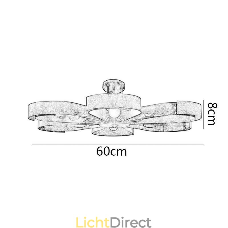 Moderne vintage plafondlamp ijzeren bloemvormige hanglamp