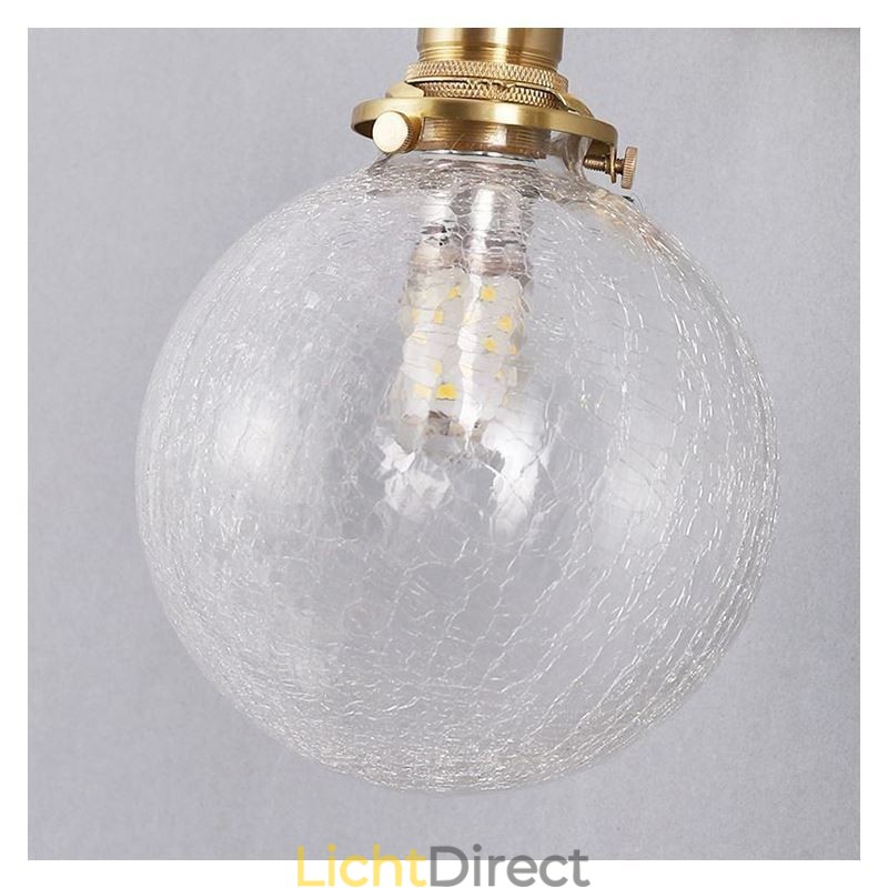Glazen hanglamp moderne crackle plafondlamp