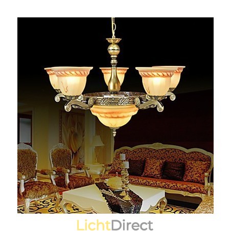 Traditionele klassieke vintage retro bronzen metalen kroonluchter Traditionele klassieke vintage retro bronzen metalen kroonluchter