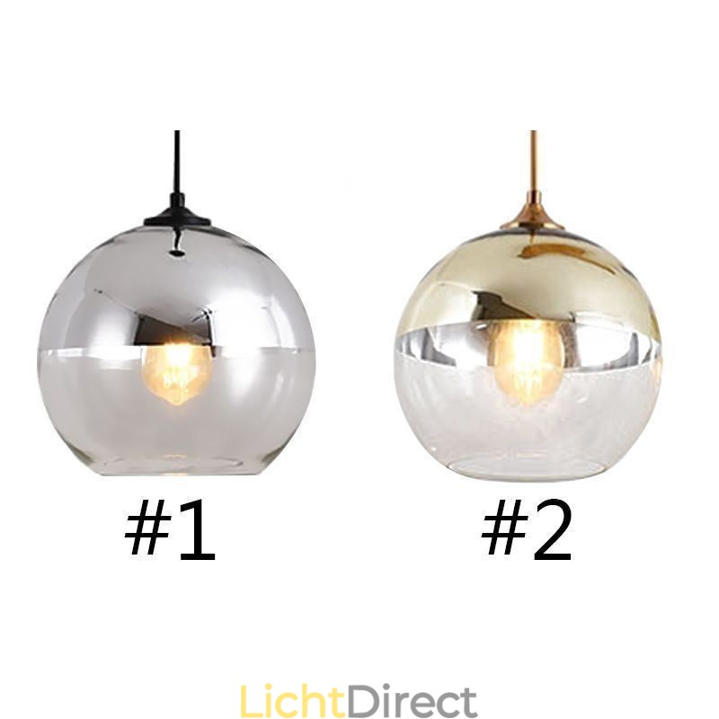 Creatieve hanglamp van ijzer en glas, decoratieve verlichting