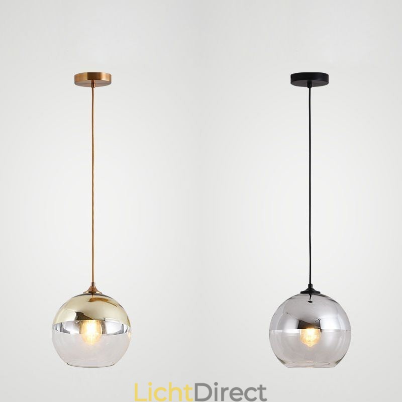 Creatieve hanglamp van ijzer en glas, decoratieve verlichting