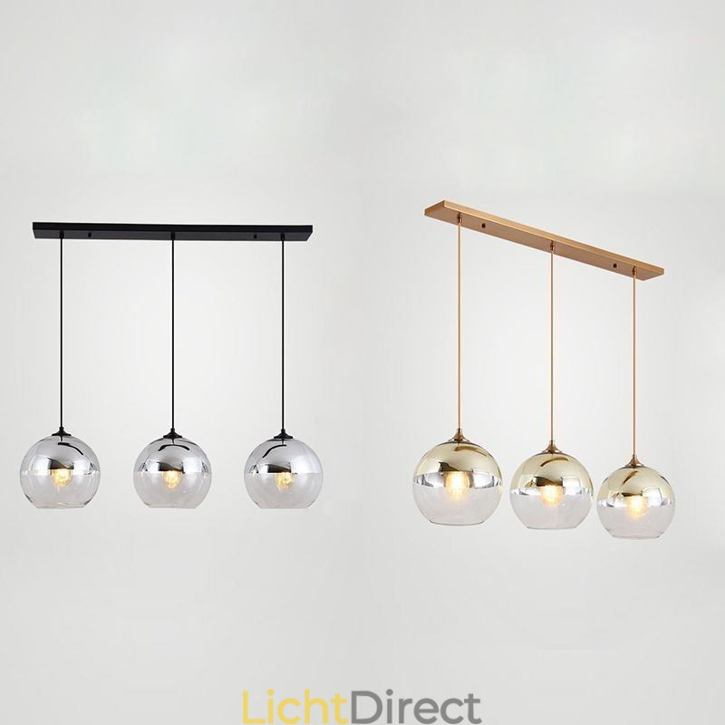 Creatieve hanglamp van ijzer en glas, decoratieve verlichting