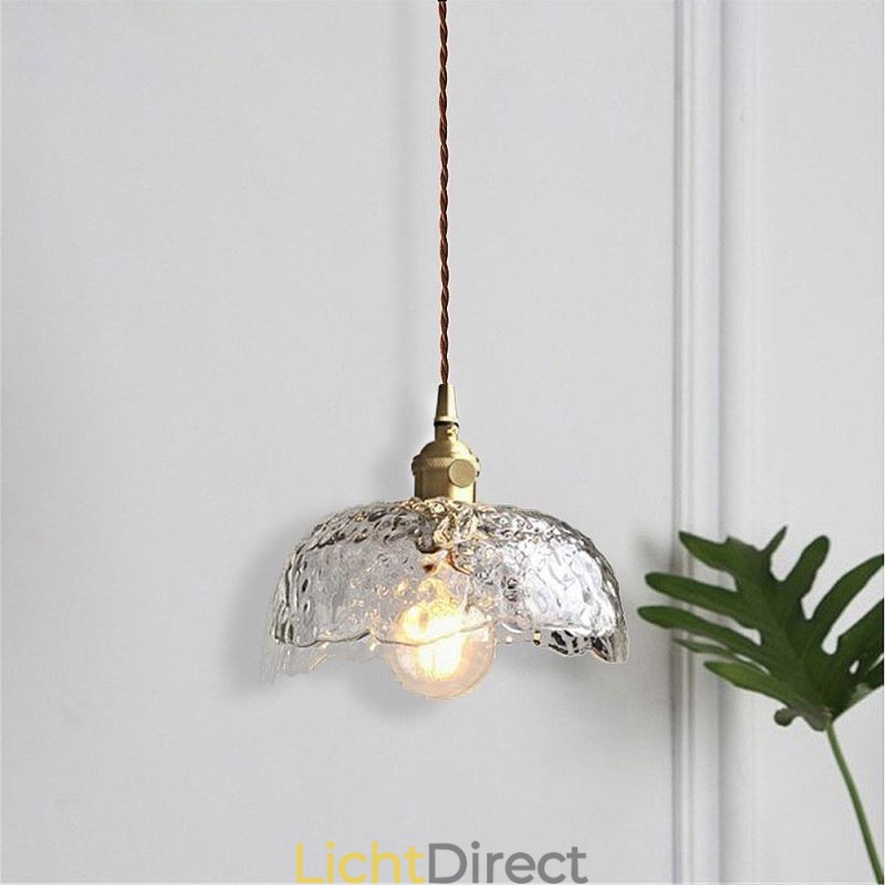 Onregelmatige messing glazen hanglamp Hammer glazen plafondlamp