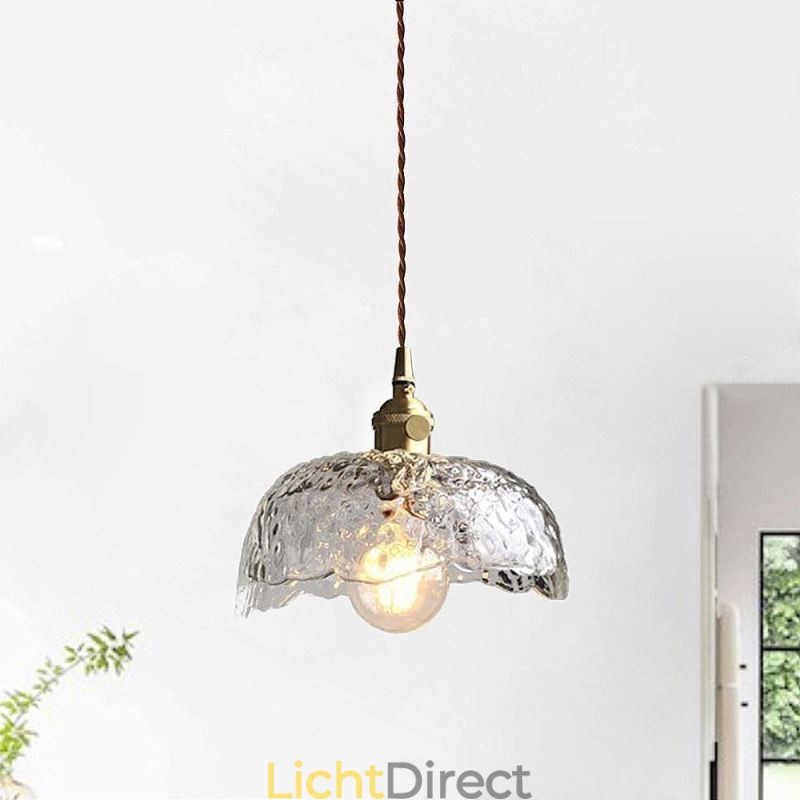 Onregelmatige messing glazen hanglamp Hammer glazen plafondlamp