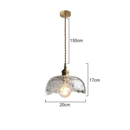 Onregelmatige messing glazen hanglamp Hammer glazen plafondlamp
