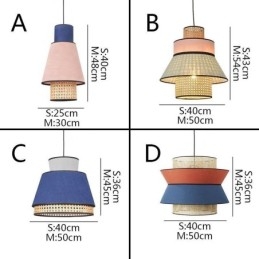 1 Lichte Jurk Lampenkap Hanglamp Bamboe Weef Verlichting