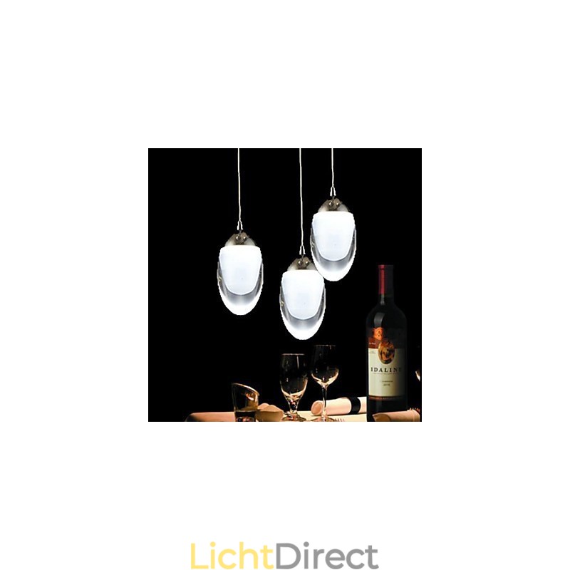 Moderne eigentijdse traditionele klassieke landelijke kroonluchter hanglamp van chroomglas