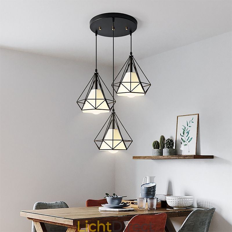 Diamantvormige hanglamp, moderne minimalistische decoratieve lamp