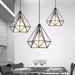 Diamantvormige hanglamp, moderne minimalistische decoratieve lamp