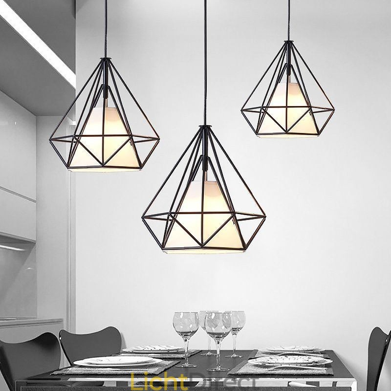 Diamantvormige hanglamp, moderne minimalistische decoratieve lamp