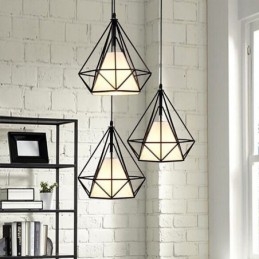 Diamantvormige hanglamp, moderne minimalistische decoratieve lamp