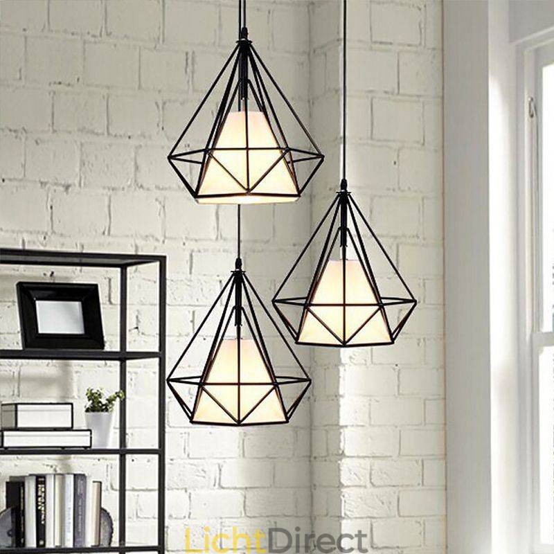 Diamantvormige hanglamp, moderne minimalistische decoratieve lamp