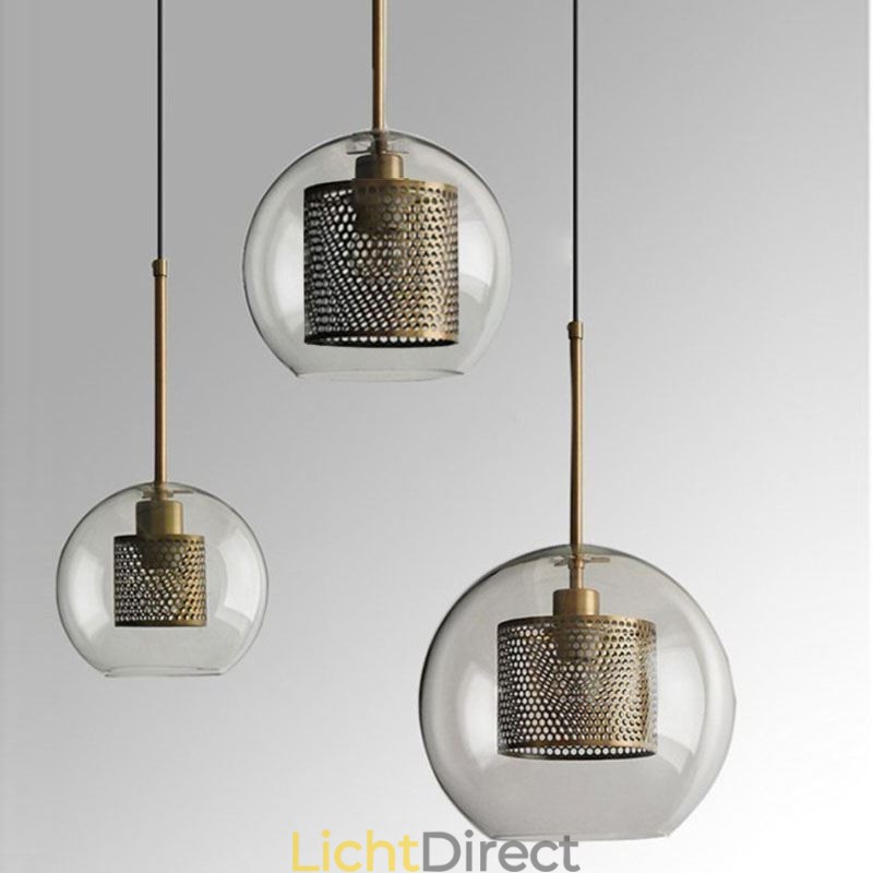 Minimalistische glazen cluster hanglamp 3 lichts plafondlamp eiland