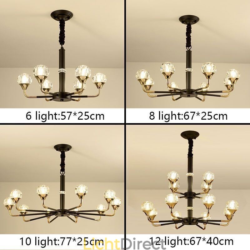 Moderne kristallen hanglamp Elegante kristallen kroonluchter