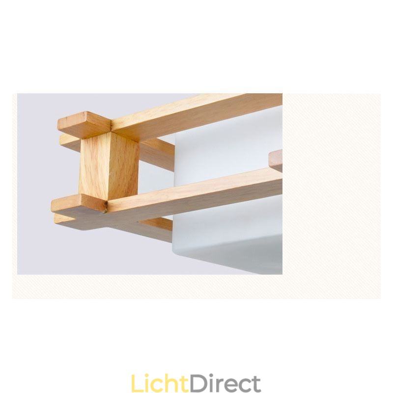Creatieve 3-lichts eikenhouten hanglamp Decoratieve houten plafondlamp Café