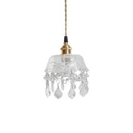 Elegante glazen hanglamp met enkele kop, mini-hanglamp