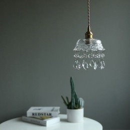 Elegante glazen hanglamp met enkele kop, mini-hanglamp