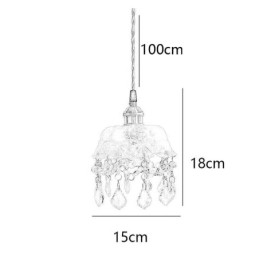 Elegante glazen hanglamp met enkele kop, mini-hanglamp