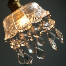 Elegante glazen hanglamp met enkele kop, mini-hanglamp