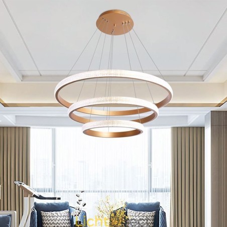 Moderne hanglamp acryl 3 ringen lamp 80+60+40cm Moderne hanglamp acryl 3 ringen lamp 80+60+40cm