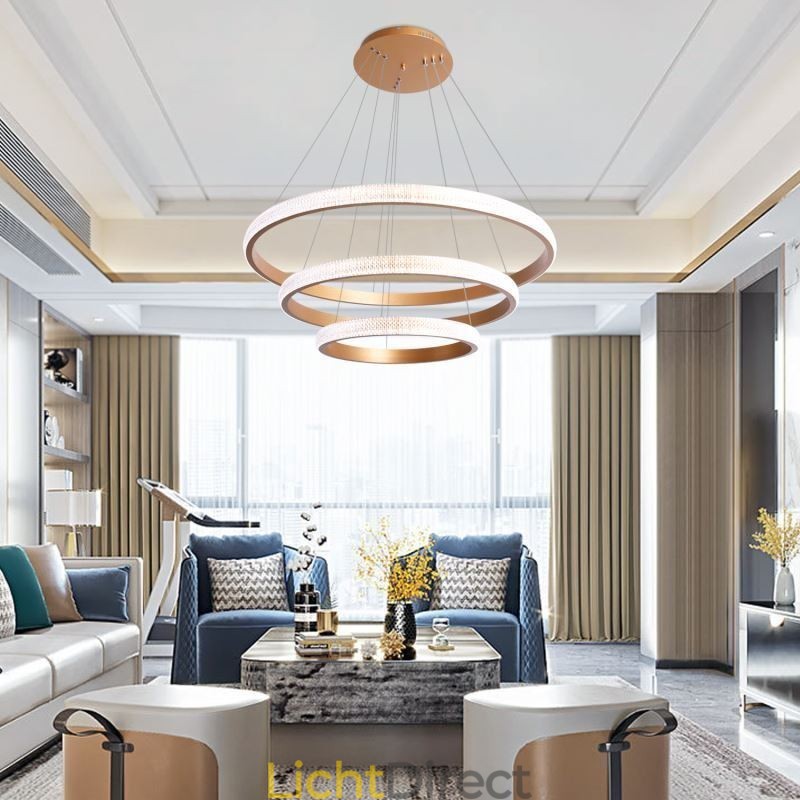 Moderne hanglamp acryl 3 ringen lamp 80+60+40cm