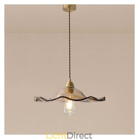 Lotusblad Glazen Hanglamp Creatieve Decoratieve Verlichtingsarmatuur