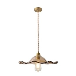 Lotusblad Glazen Hanglamp Creatieve Decoratieve Verlichtingsarmatuur