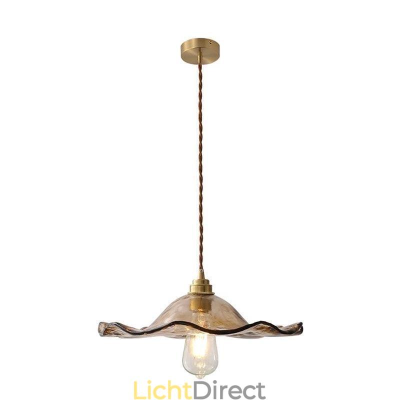 Lotusblad Glazen Hanglamp Creatieve Decoratieve Verlichtingsarmatuur