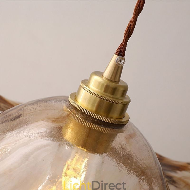 Lotusblad Glazen Hanglamp Creatieve Decoratieve Verlichtingsarmatuur