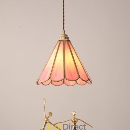 Japanse stijl glazen hanglamp retro bloemblaadjes lamp Japanse stijl glazen hanglamp retro bloemblaadjes lamp