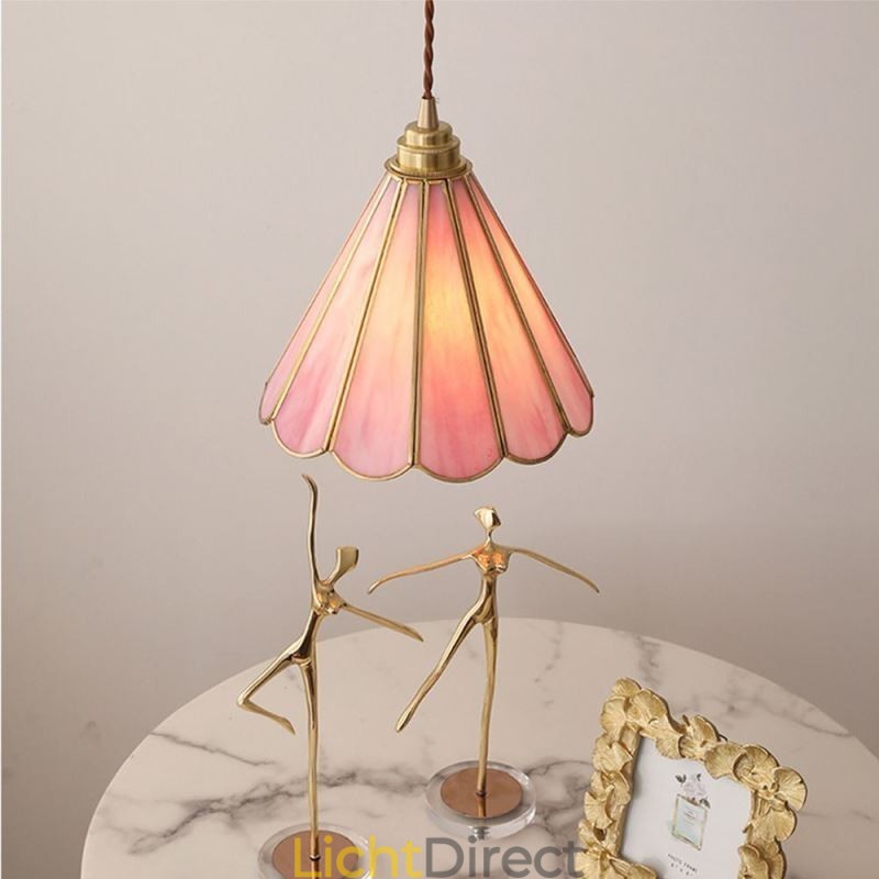 Japanse stijl glazen hanglamp retro bloemblaadjes lamp
