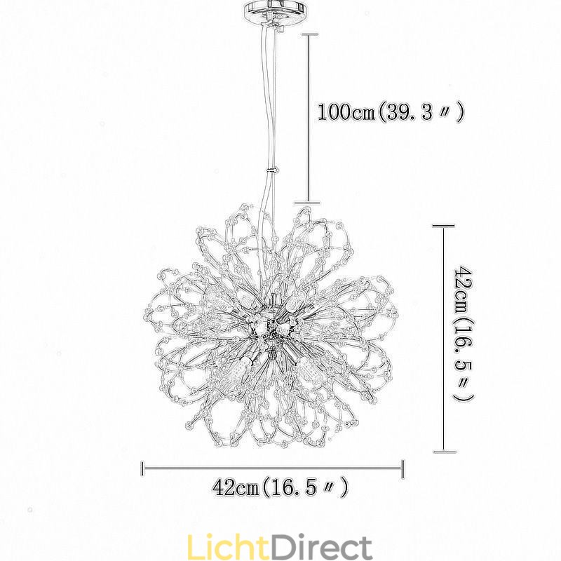 Paardenbloem Kristallen Hanglamp Elegante Kroonluchter
