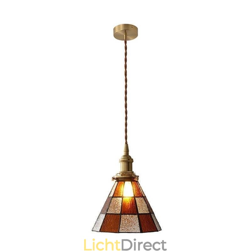 Retro Lattice Glazen Hanglamp Japanse Stijl Verlichting