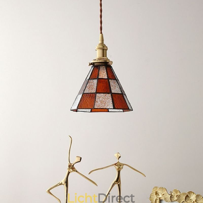 Retro Lattice Glazen Hanglamp Japanse Stijl Verlichting