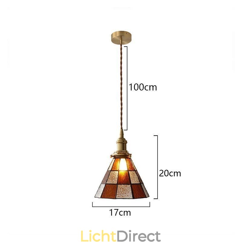 Retro Lattice Glazen Hanglamp Japanse Stijl Verlichting