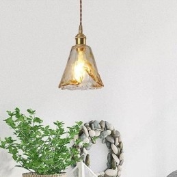 Unieke Mini Glazen Hanglamp Japanse Stijl Amberkleurige Decoratieve Verlichting