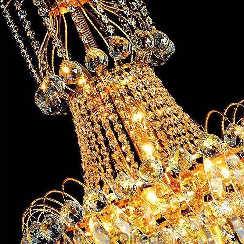 Europese lange hanglamp van kristal