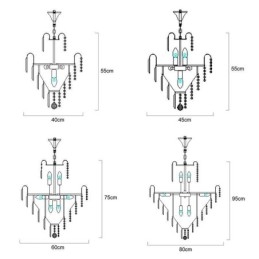 Moderne elegante kristallen hanglamp conische kroonluchter