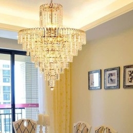Moderne elegante kristallen hanglamp conische kroonluchter