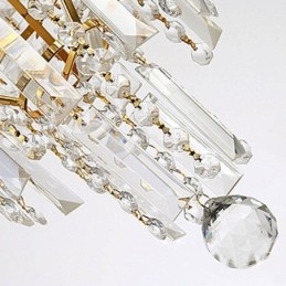 Moderne elegante kristallen hanglamp conische kroonluchter