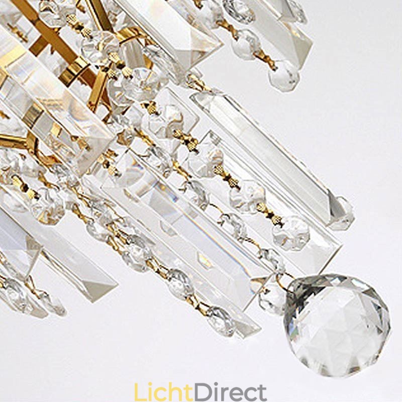Moderne elegante kristallen hanglamp conische kroonluchter