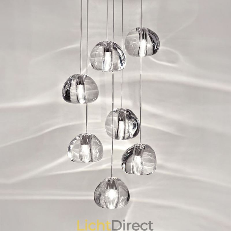 Moderne kristallen cluster hanglamp Unieke kristallen lampenkap Duplex trap