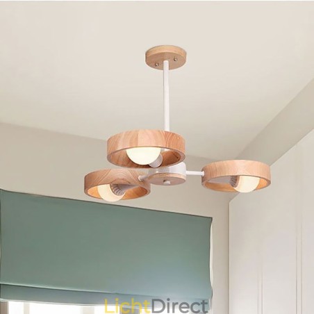Unieke hanglamp van hout uit Scandinavië Unieke hanglamp van hout uit Scandinavië