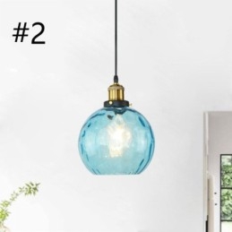 Moderne glazen hanglamp ronde waterpatroon glazen hanglamp