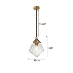 1 lichts diamanten glazen hanglamp bubbelglazen lamp